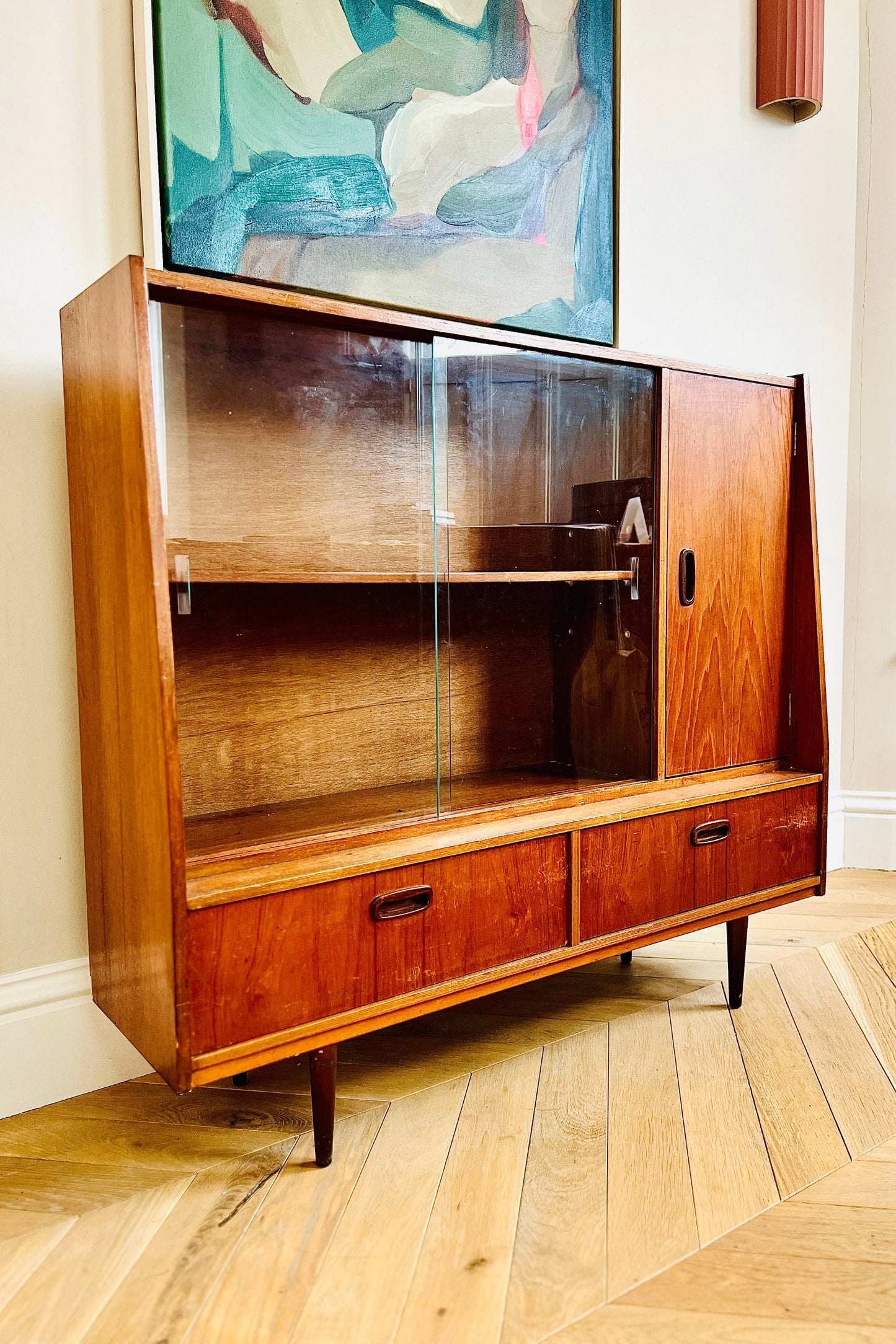 Mid-Century Glazed Bookcase