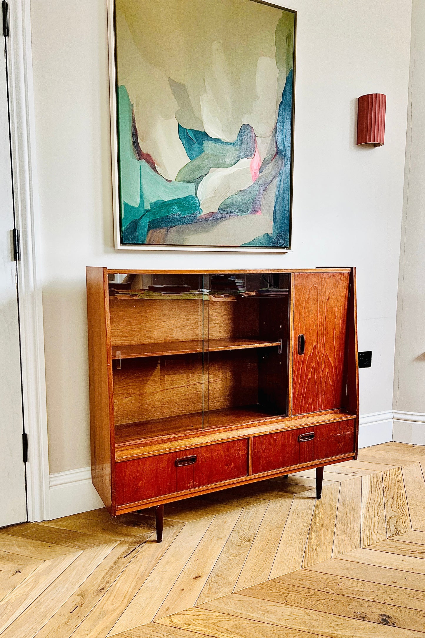 Mid-Century Glazed Bookcase