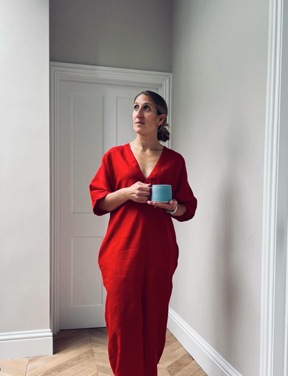 The Udo Dress In Red Udo Ethical Fashion Made In London | Black Owned Brand