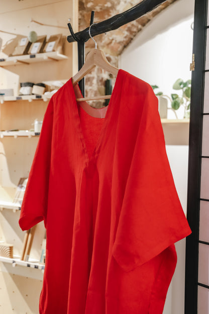 The Udo Dress In Red Udo Ethical Fashion Made In London | Black Owned Brand